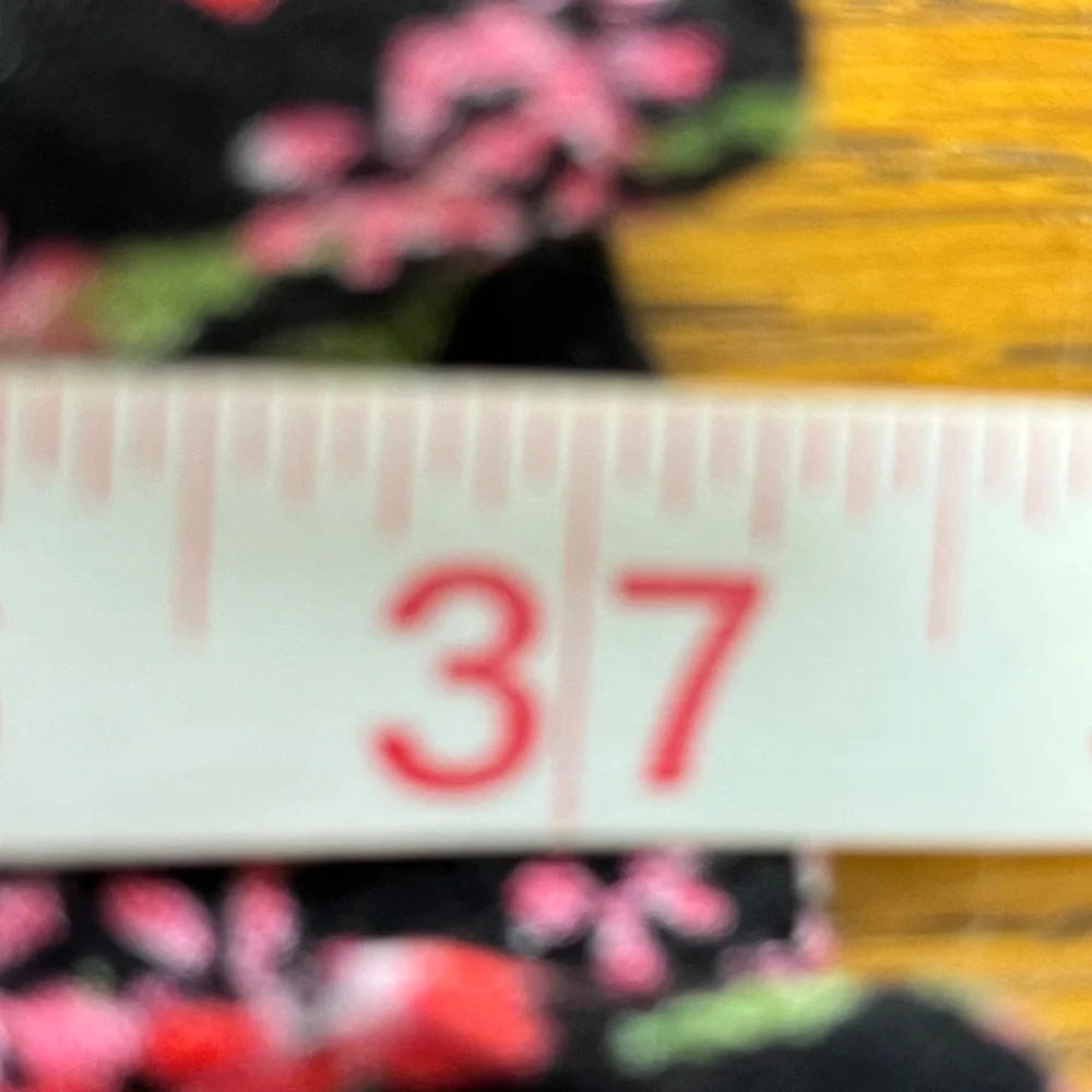 Vintage MARONIE Black Pink Floral Wrap Maxi Skirt Cottage Coquette Romantic‎ Y2K